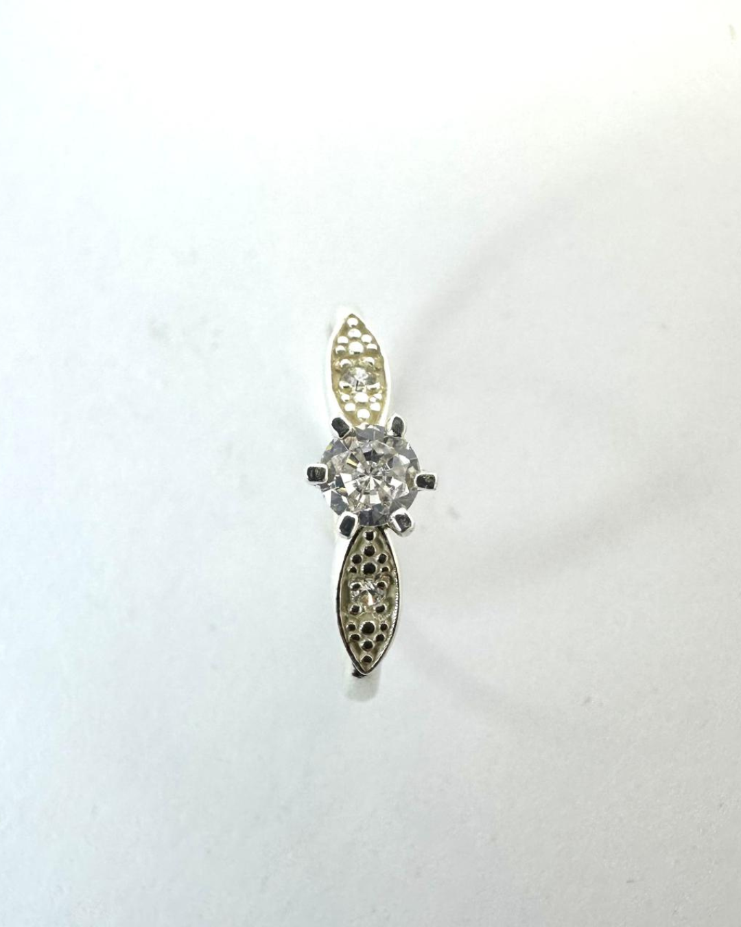 Anel Solitário Zircônia Prata 925 - PJ111