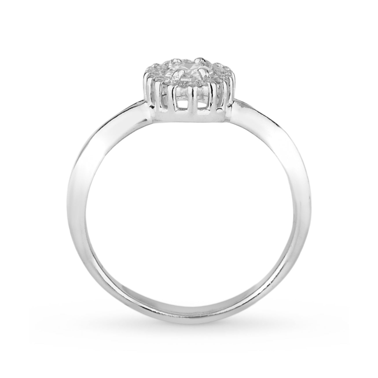 Anel Elizabeth em Prata 925 Com Zircônias