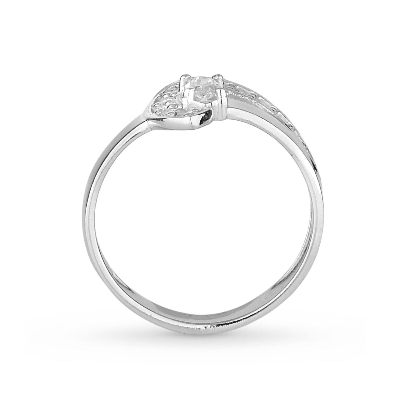 Anel Glaciar em Prata 925 Com Zircônia