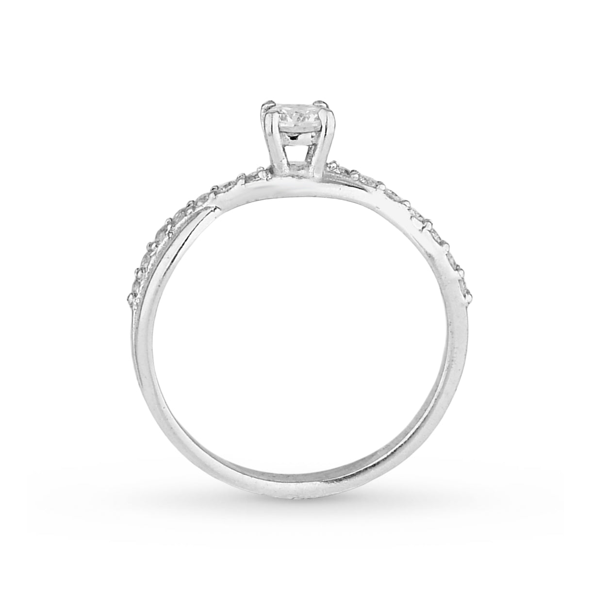 Anel Solitário Essence em Prata 925 Com Zircônia