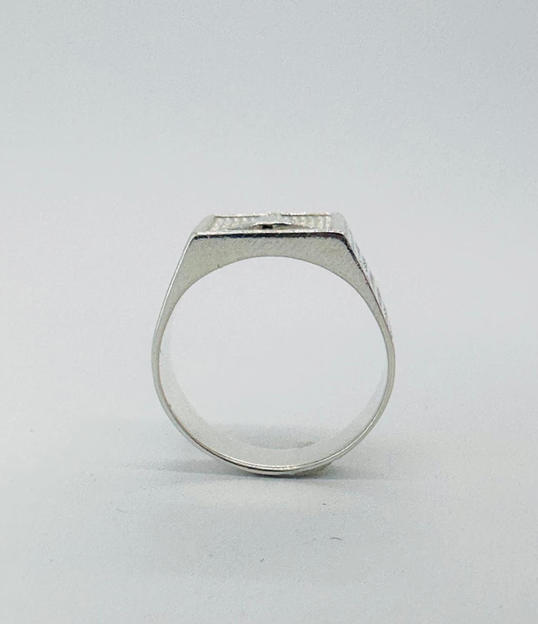 Anel Nossa Senhora PJ121 em Prata 925 com Oração Gravada