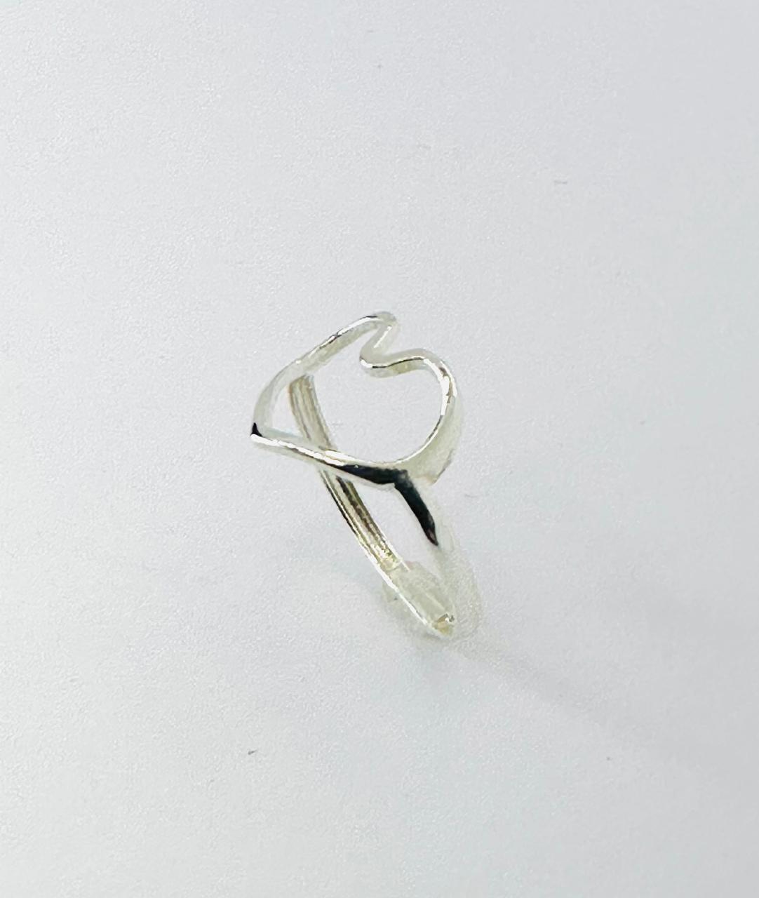 Anel de Coração Prata 925 - PJ153