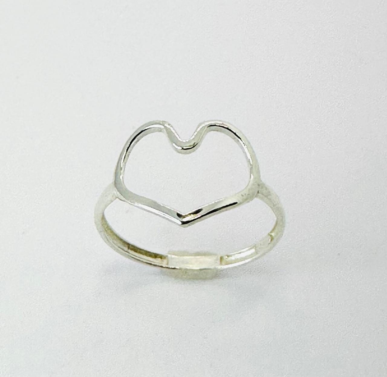 Anel de Coração Prata 925 - PJ153