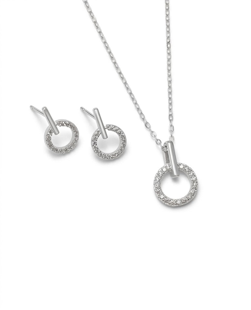 Conjunto Aro Moderno em Prata 925