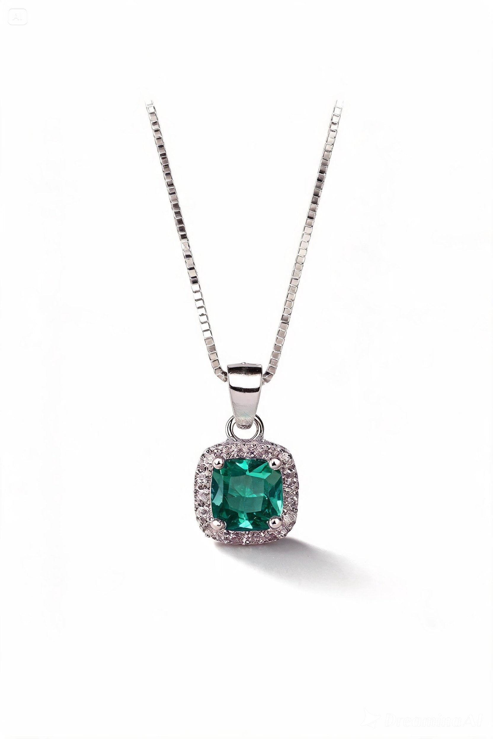 Conjunto Esmeralda em Prata 925