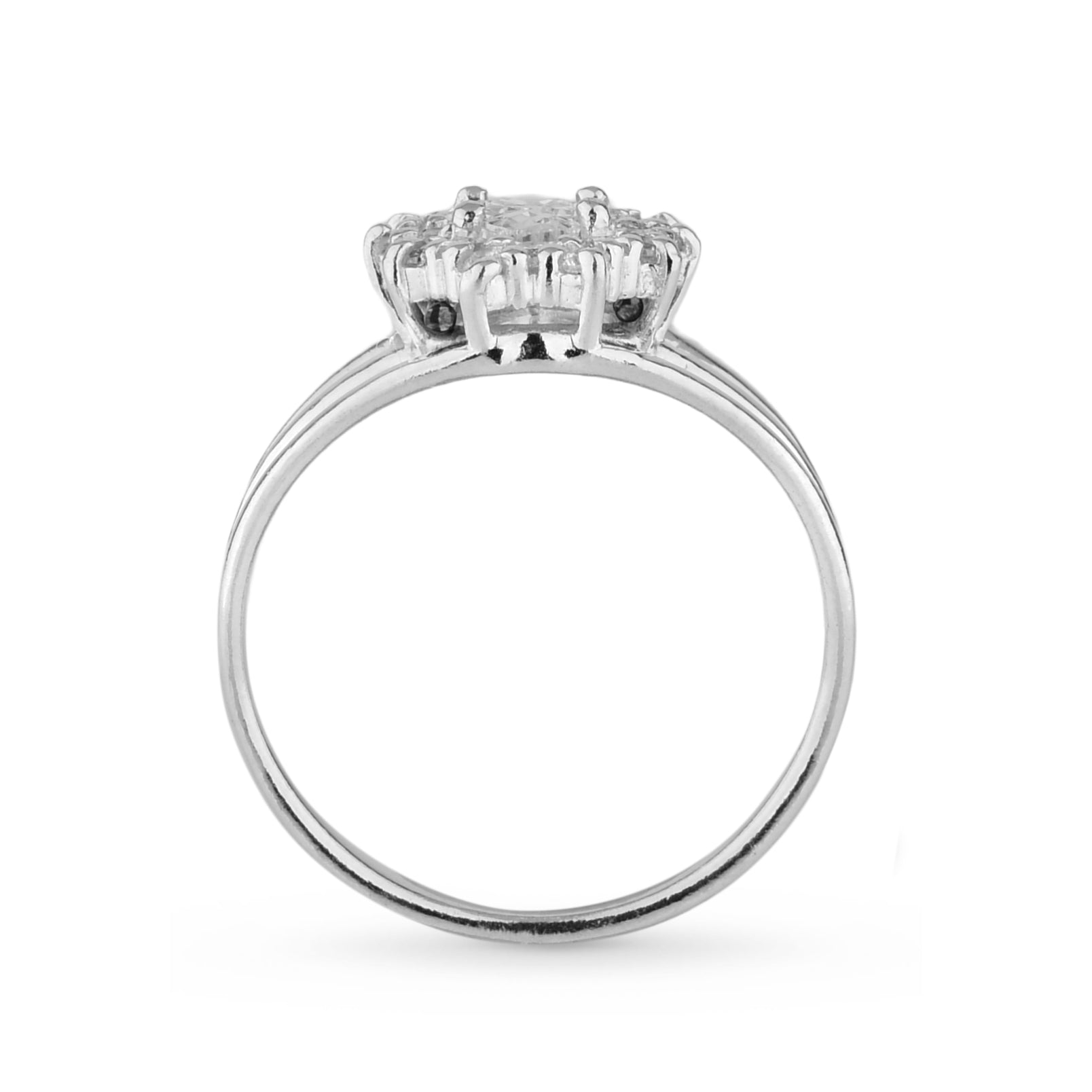 Anel Charlotte em Prata 925 Com Zircônia