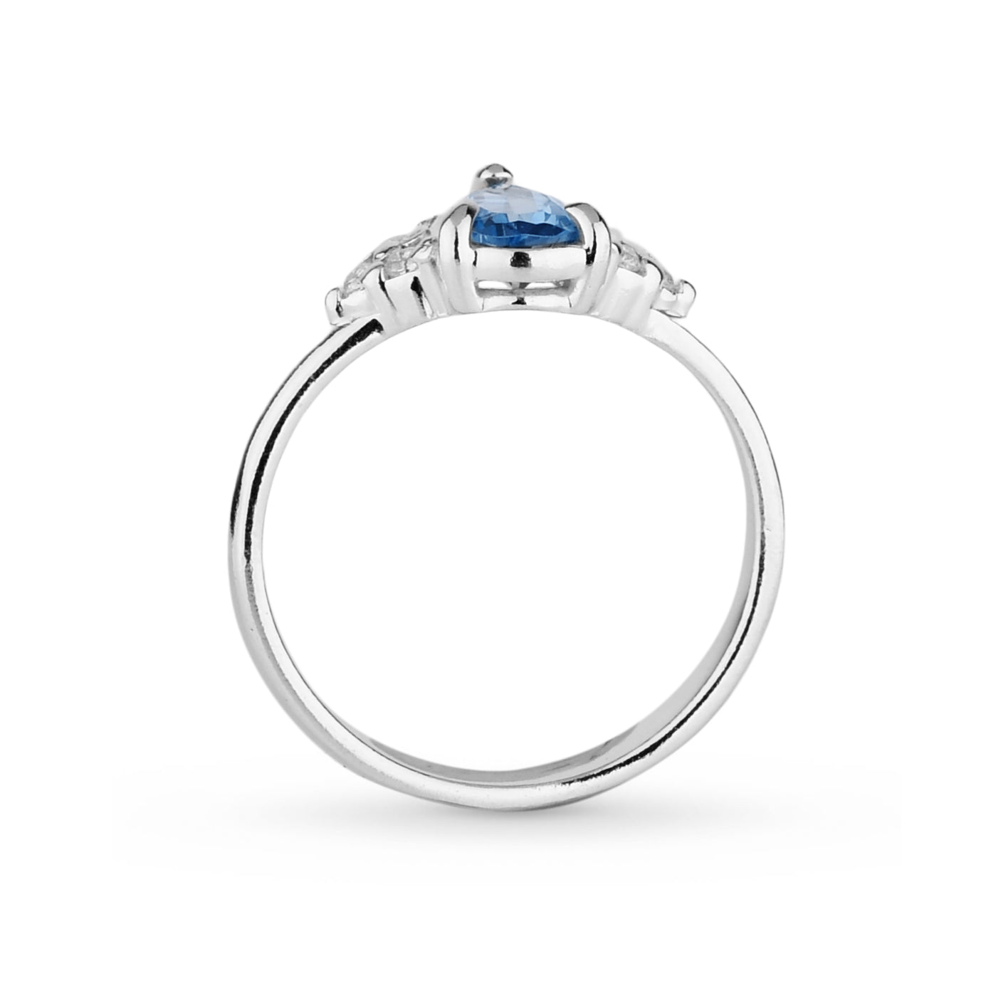Anel Íris Blue em Prata 925 Com Zircônia
