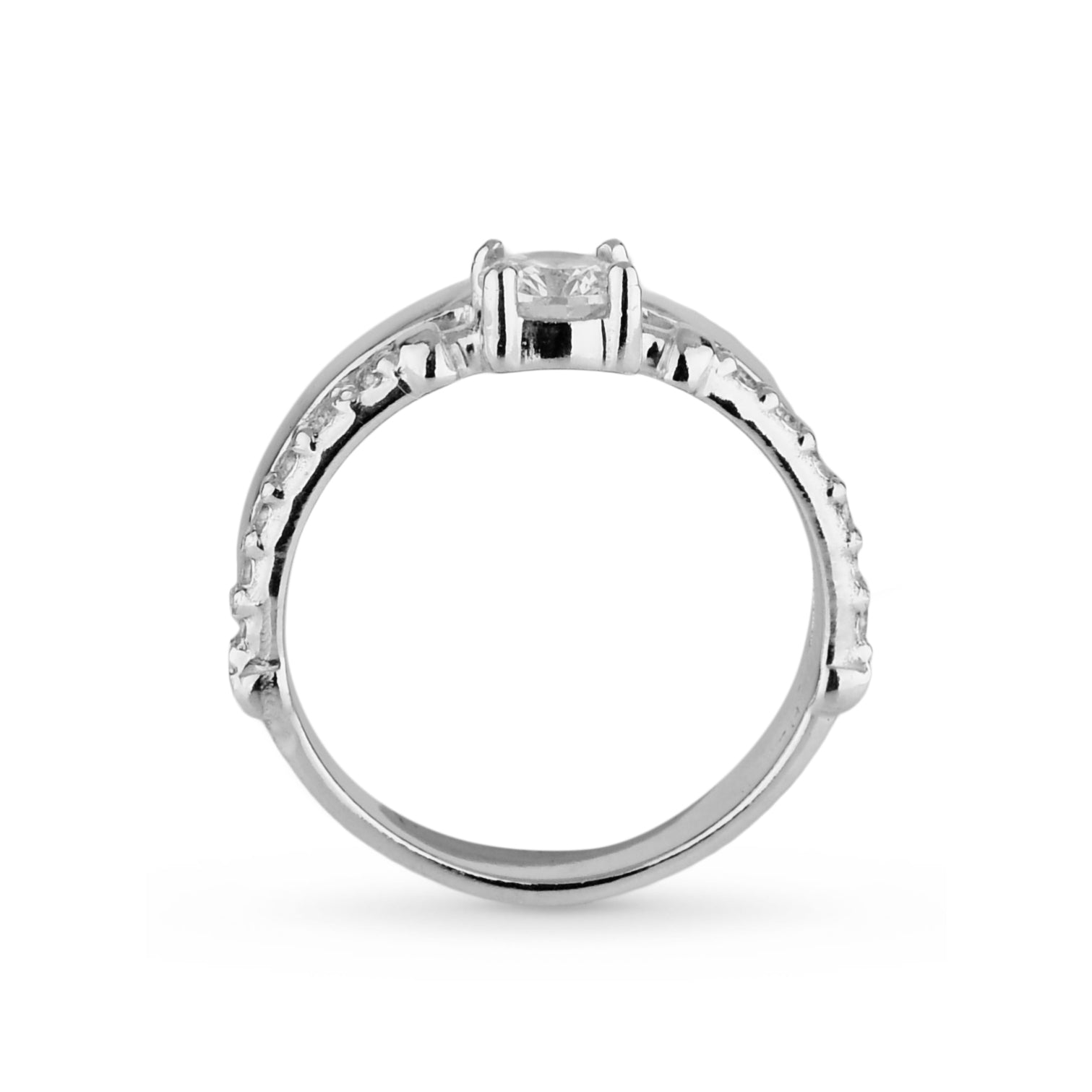 Anel Victorian em Prata 925 Com Zircônia