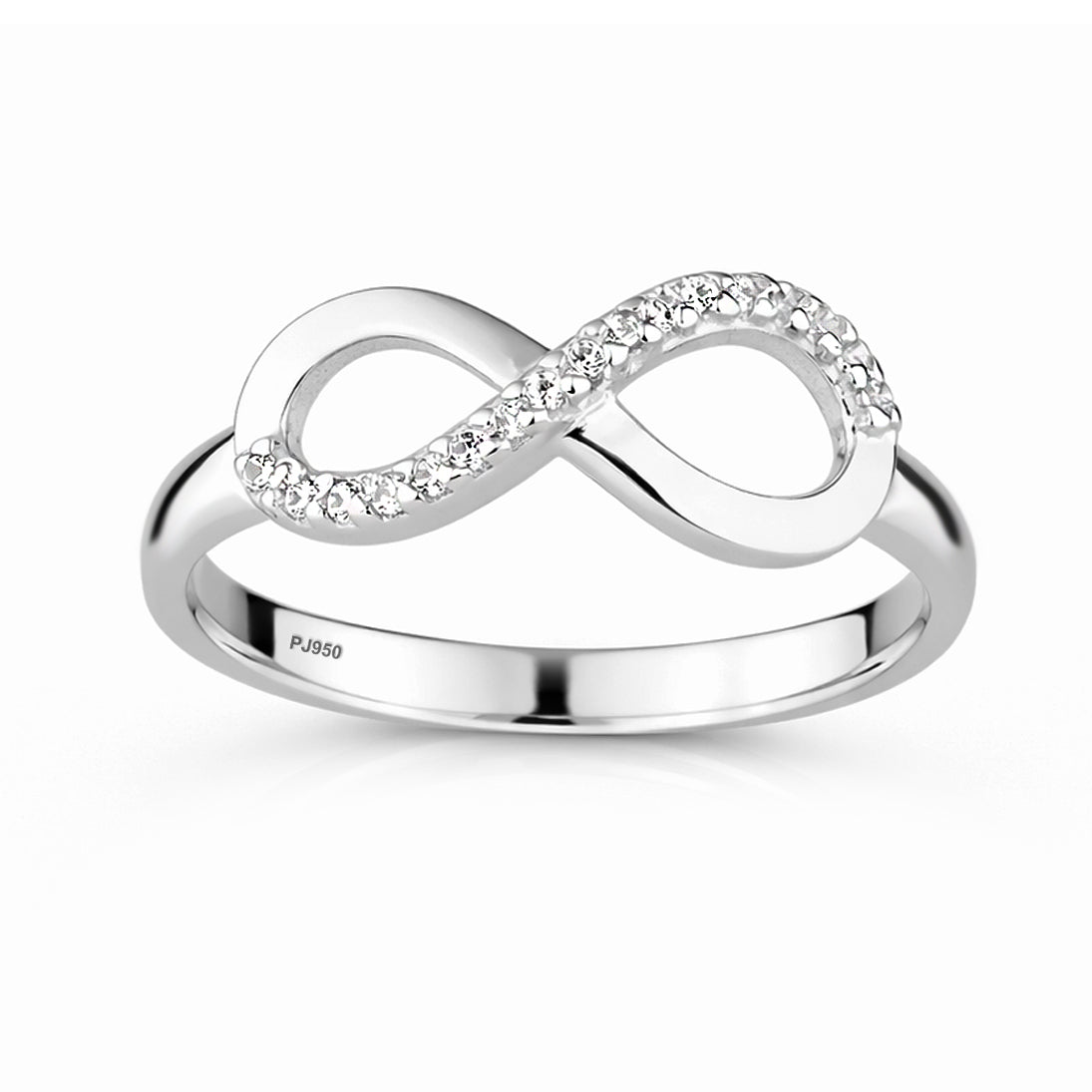 Anel Infinity Crystal em Prata 925 Com Zircônia