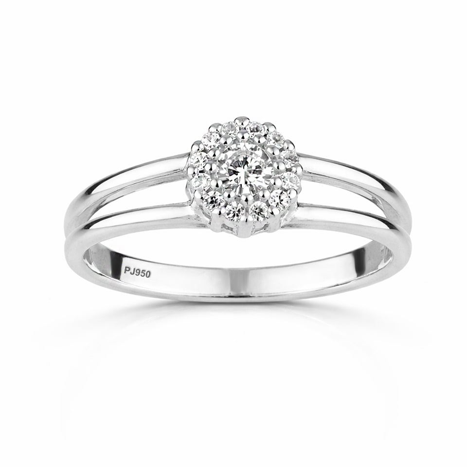 Anel Glow em Prata 925 Com Zircônia