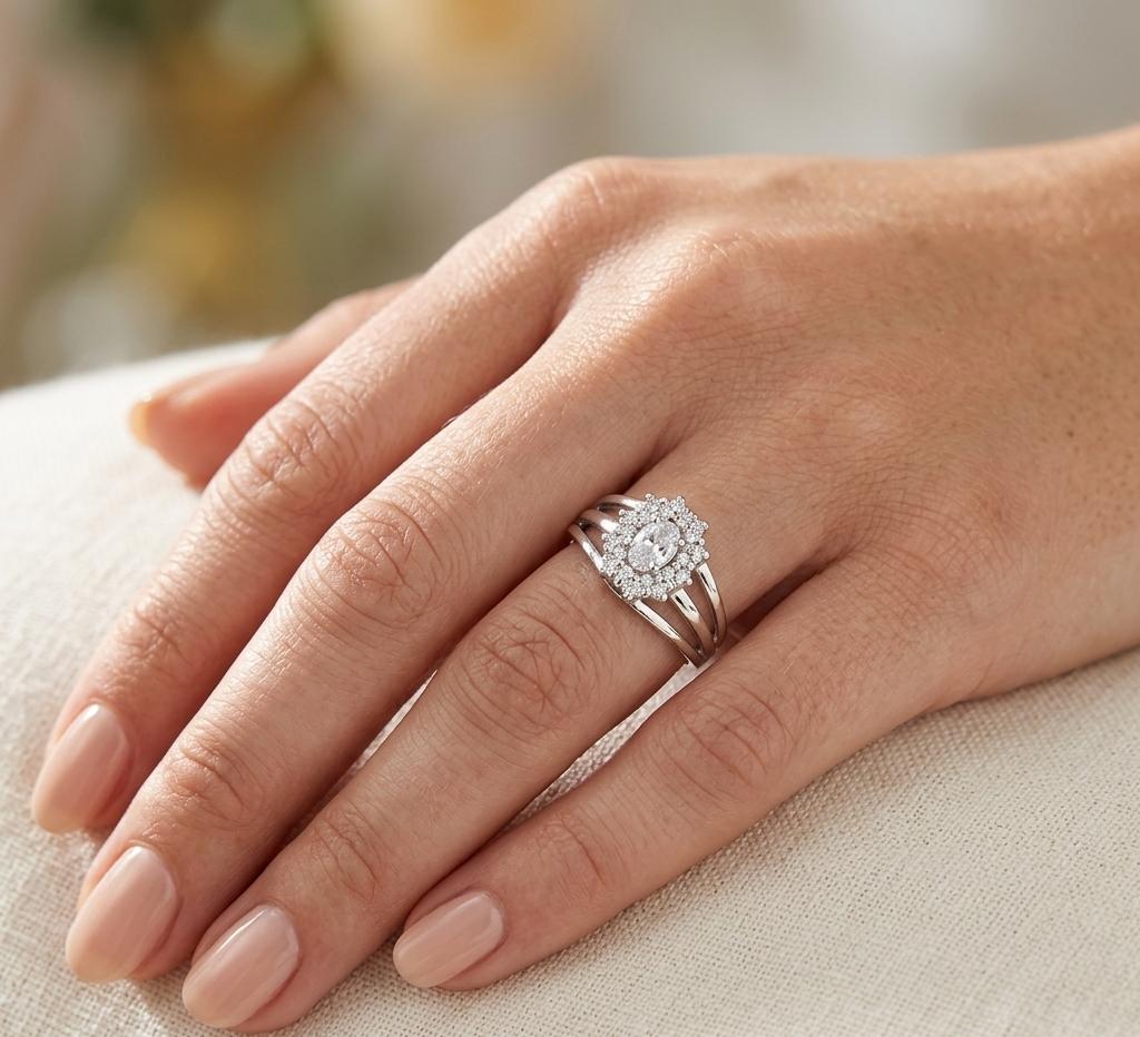 Anel Charlotte em Prata 925 Com Zircônia