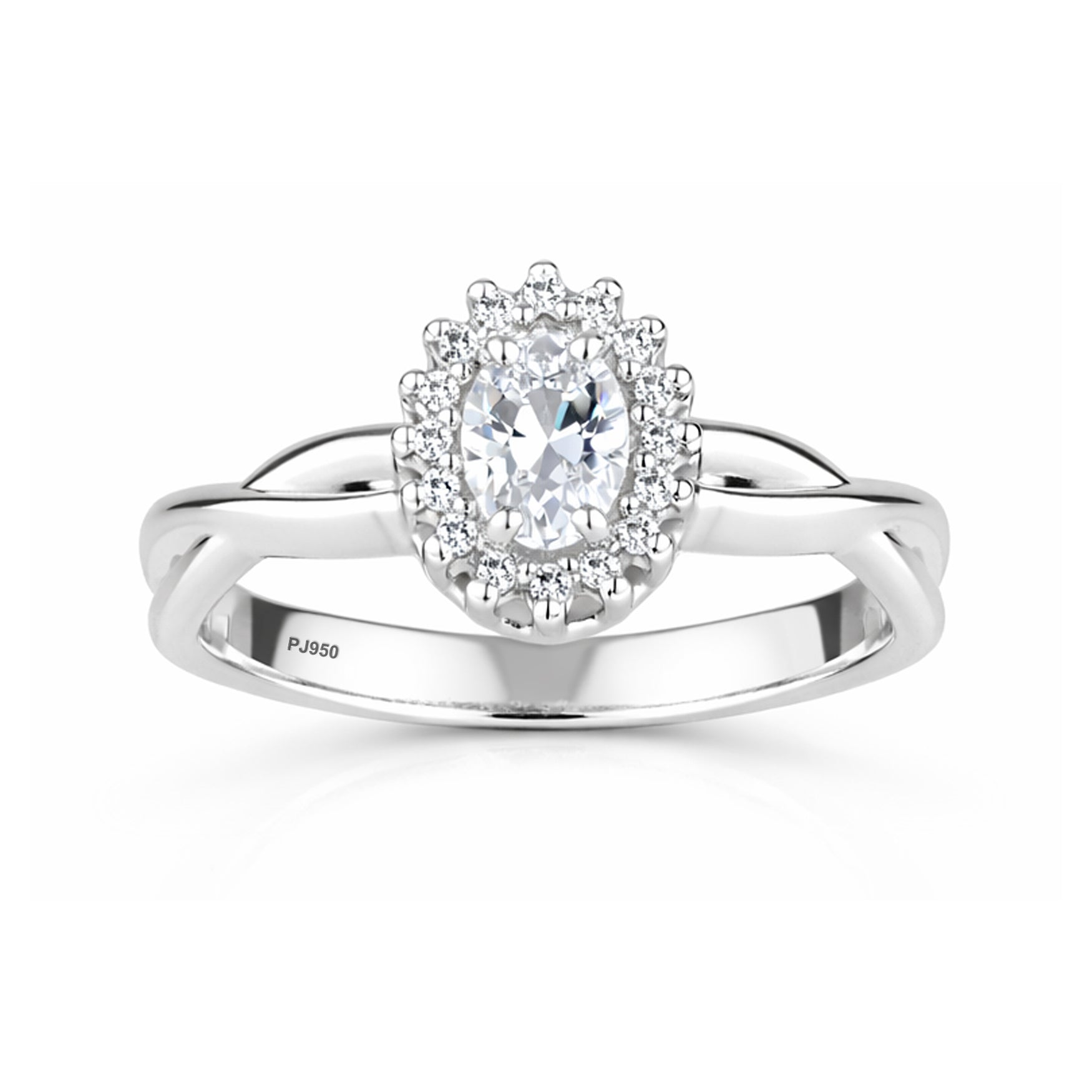Anel Elizabeth em Prata 925 Com Zircônias