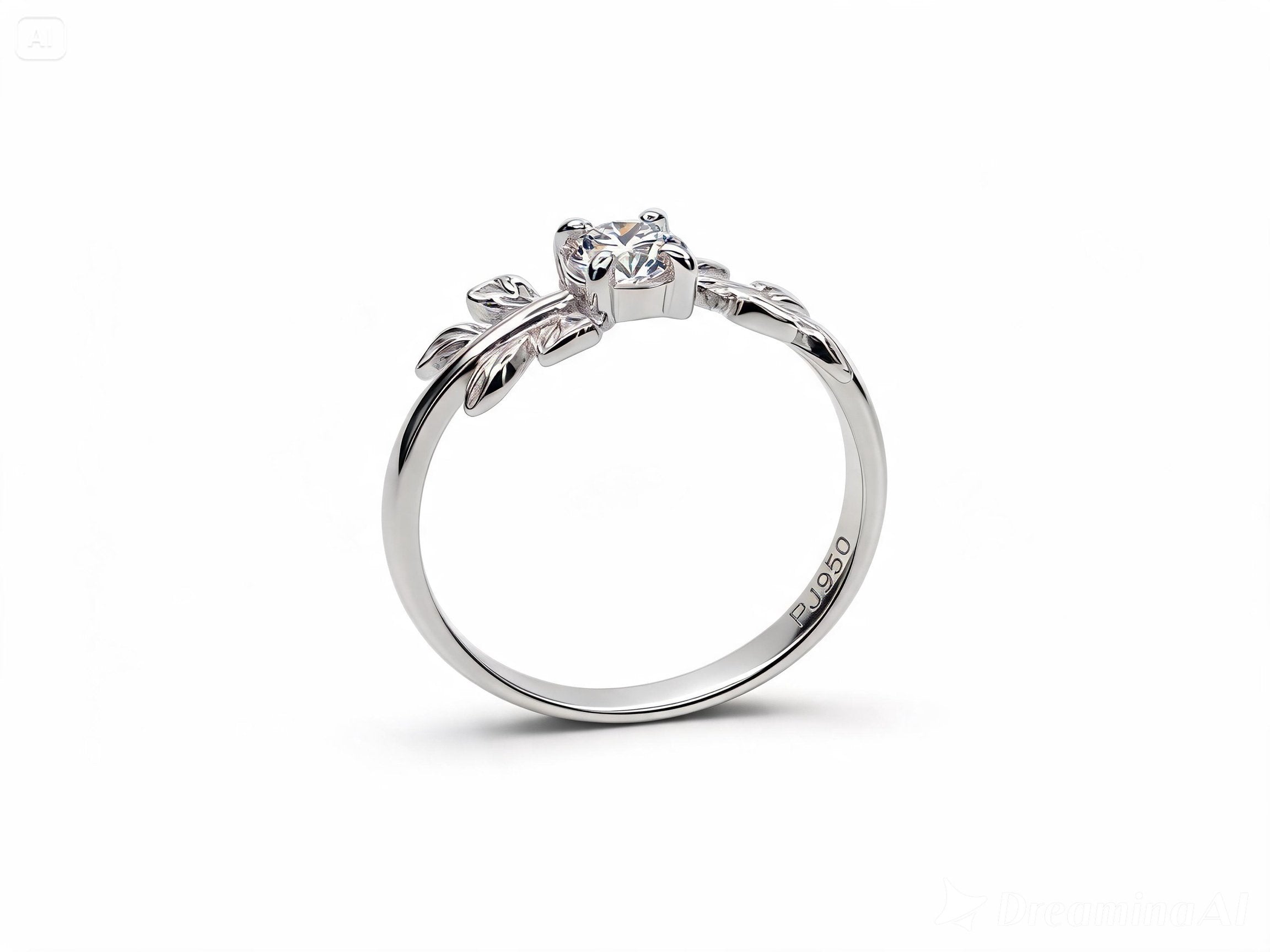 Anel Rosa em Prata 925 Com Zircônia